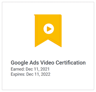 Google Ads Video Certification - re7consulting