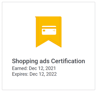 Shopping ads Certification - re7consulting